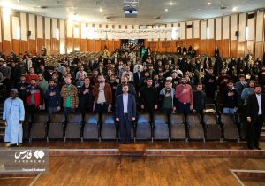 سالن خلوت مراسم روز دانشجوی دانشگاه تهران در حضور یک مقام ارشد قضایی