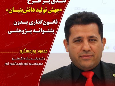 یادداشت/محمود پورعسکری_وکیل پایه یک دادگستری و عضو هیأت مدیره کانون وکلای دادگستری گیلان: نقدی بر طرح «جهش تولید دانش‌بنیان»/قانون‌گذاری بدون پشتوانه پژوهشی