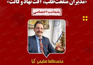 یادداشت/ محمدطاها سلیمی کیا_وکیل پایه یک دادگستری و عضو کانون وکلای دادگستری مرکز: منفعت‌طلبی مدیران، آفت نهاد وکالت