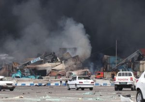 رئیس‌کل دادگستری هرمزگان در محل حادثه انفجار بندر شهید رجایی: خانواده‌های دارای مفقودی‌ به پزشکی قانونی مراجعه کنند